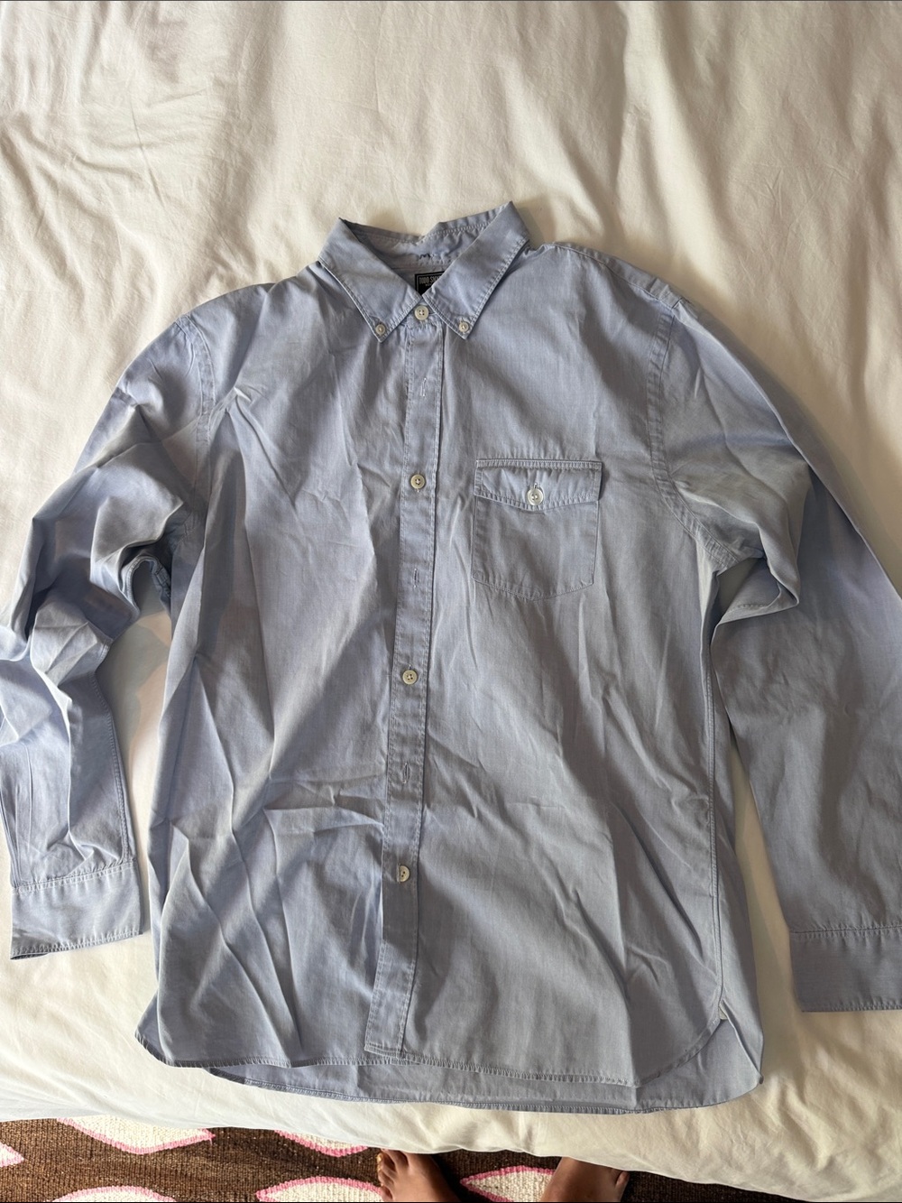 Todd Snyder Light Blue Button-Down Men's Shirt